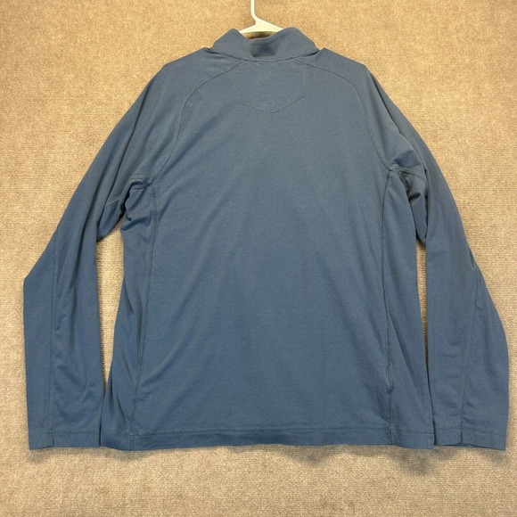 Eddie Bauer Travex 1/4 Zip Pullover Men's XL Active Fit Blue Mock Stretch Cotton - Picture 12 of 12